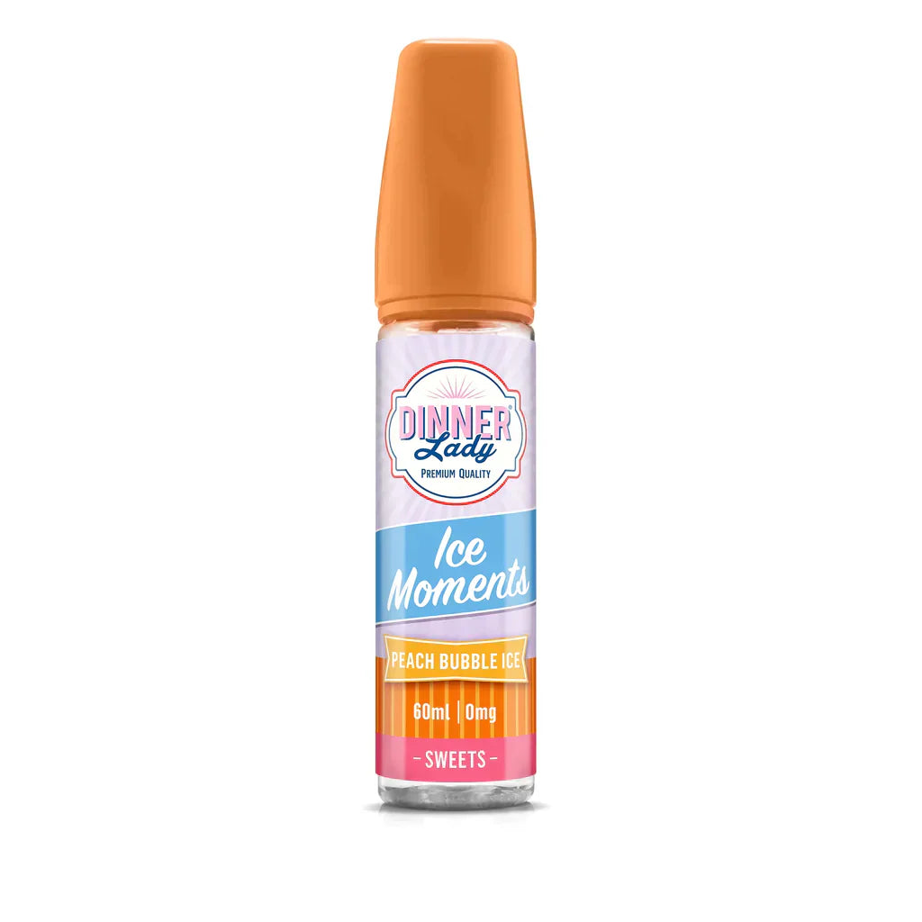 Peach Bubble - Dinner Lady Ice Moments | 60ML Vape Juice | 3MG, 6MG | Vape Store