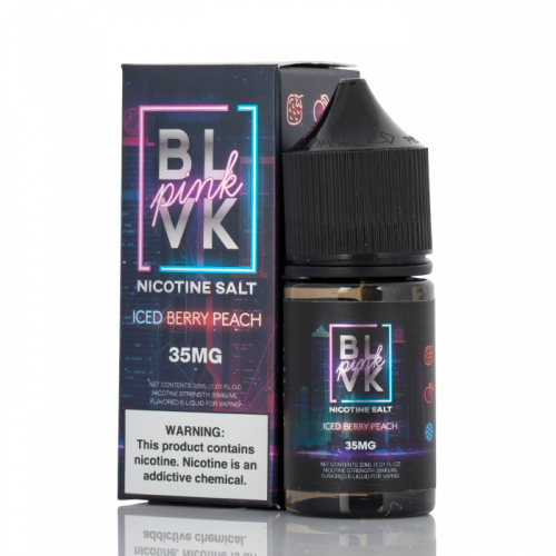 Iced Berry Peach - BLVK Pink Series Salt | 30ML Vape Juice | 35MG | Vape Store