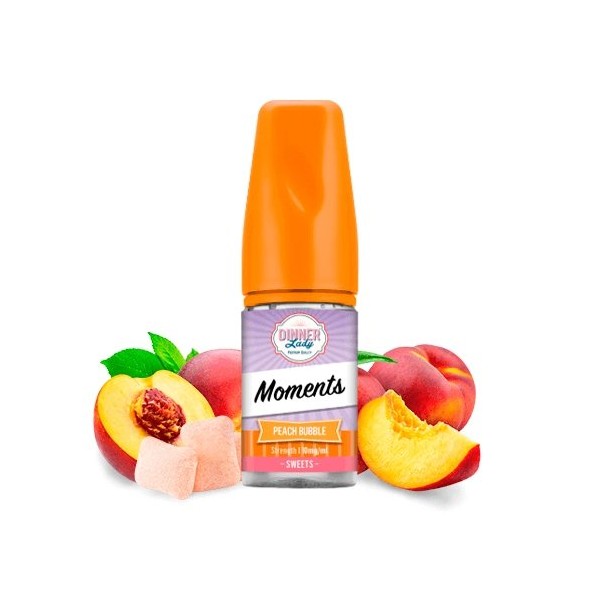 Peach Bubble - Dinner Lady Salts Ice Moments | 30ML Vape Juice | 30MG, 50MG | Vape Store